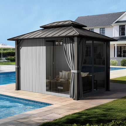 Aera Permanent 10'x12' Hardtop Gazebo Pamapic