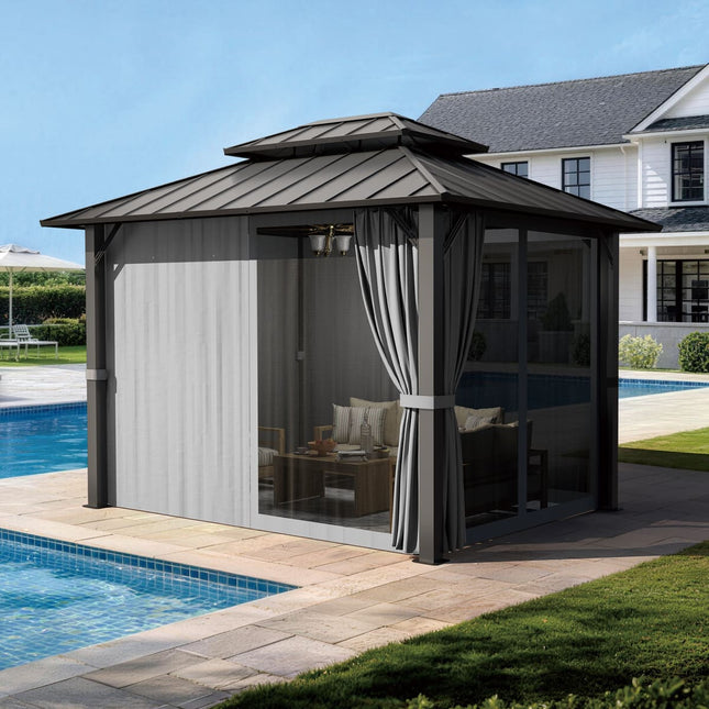 Aera Permanent 10'x12' Hardtop Gazebo Pamapic