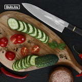 Qulajoy 8 Inch - Hand Forged Swedish Sandvik Steel Gyuto Chef Knife - Classic Octagonal Handle - Phoenix Fire Art Store