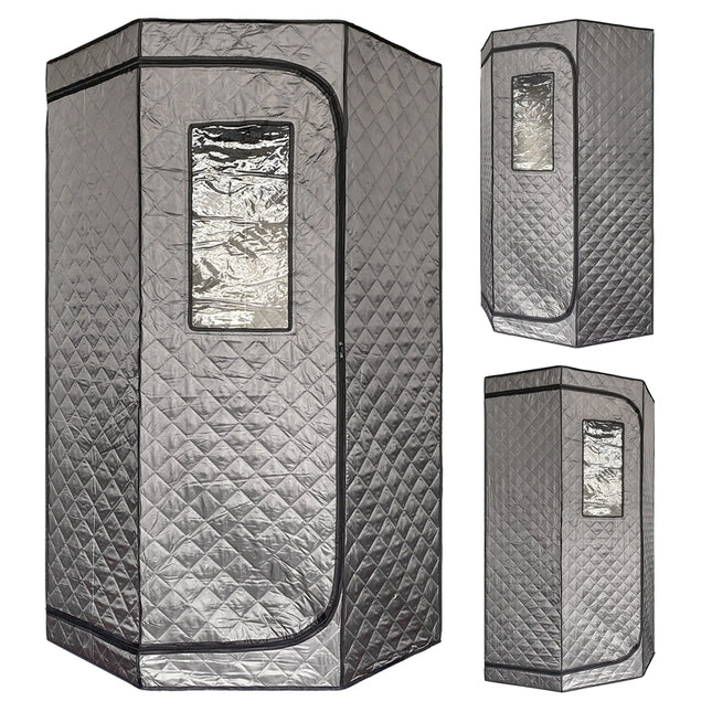 Blisspod Portable Personal Full Body 60 Min Rapid Steam Sauna | Pentagonal | Grey | Powerful 1600 Watts | 3.6L Stronger Steamer | 90X90X190cm zoppinh