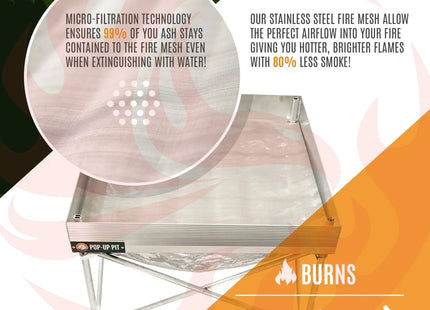 Pop-Up Fire Pit + Heat Shield Bonus Pack – Instant Campfire - Phoenix Fire Art Store