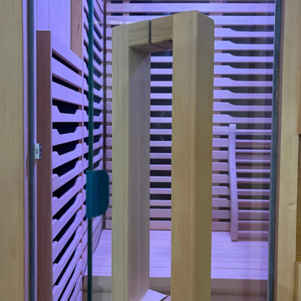 Blisspod | Milano | Full Spectrum Sauna Canadian Hemlock Ultra Low EMF | 6 Far Infrared & Red Glass Heater & Chromotherapy | 2 Person zoppinh