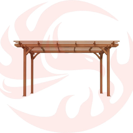 [10X12FT] Alora Premium Extra Large Outdoor Weather-Resistant Wooden Grape Pergola (SAK16278) - Phoenix Fire Art Store