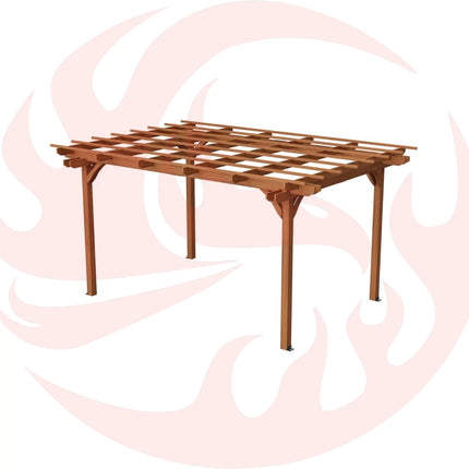 [10X12FT] Alora Premium Extra Large Outdoor Weather-Resistant Wooden Grape Pergola (SAK16278) - Phoenix Fire Art Store