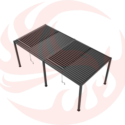 [10X19FT] Alora Premium Powder-Coated Aluminum Pergola With Adjustable Louvers (SAK78345) - Phoenix Fire Art Store