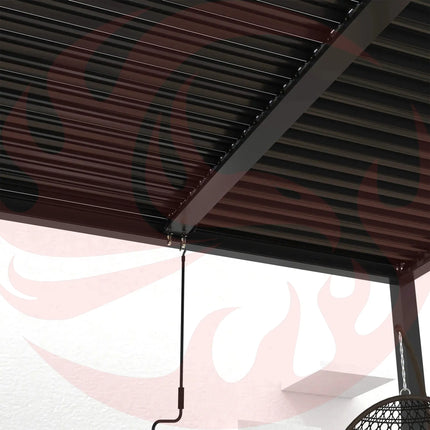 [10X19FT] Alora Premium Powder-Coated Aluminum Pergola With Adjustable Louvers (SAK78345) - Phoenix Fire Art Store