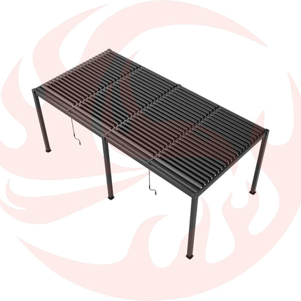 [10X19FT] Alora Premium Powder-Coated Aluminum Pergola With Adjustable Louvers (SAK78345) - Phoenix Fire Art Store
