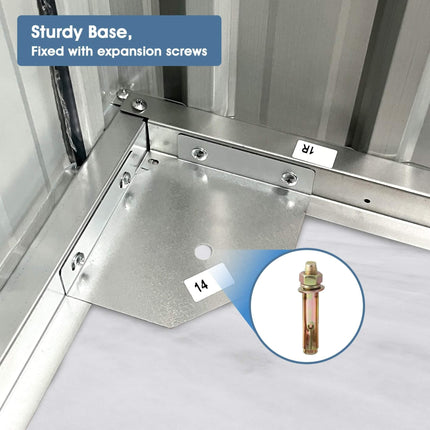 [10X20FT] Alora Heavy-Duty Multipurpose Outdoor All-Weather Utility Garage Storage Shed With Air Vents (SAK74834) - Phoenix Fire Art Store