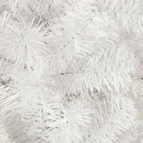 7.5 Feet White Slender Faux Christmas Tree Including Foldable Metal Stands