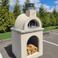 Traditional Wood Fired Brick Pizza Oven - Sierra Dune with Matching Base ProForno