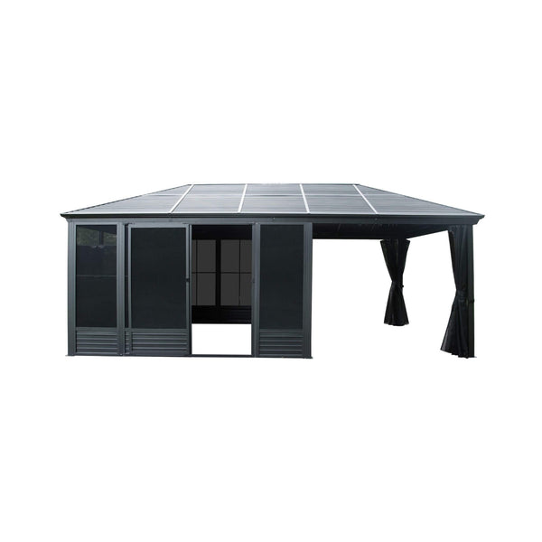 [11X21FT] Alora Outdoor All-Season Solarium Sunroom Gazebo With Galvanized Steel Roof (SAK42018)