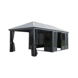 [11X21FT] Alora Outdoor All-Season Solarium Sunroom Gazebo With Galvanized Steel Roof (SAK42018)
