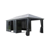 [11X21FT] Alora Outdoor All-Season Solarium Sunroom Gazebo With Galvanized Steel Roof (SAK42018)