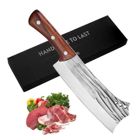 Kegani Meat Cleaver Knife - Heavy Duty Bone Chopper - 1.4 Lbs - Phoenix Fire Art Store