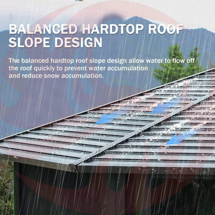 [12X12FT] Alora Large Octagonal Sunroom Solarium With Lockable Sliding Doors And Galvanized Steel Sloping Roof (SAK47843) SAKSBY WHOLESALE