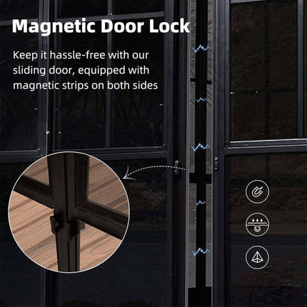 [12X14FT] Large Heavy-Duty Outdoor Aluminum Patio Hard Double Steel Top Backyard Sun Room Gazebo (94625371) SAKSBY WHOLESALE