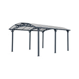 [12X16FT] Alora Large Outdoor Aluminum Arch Carport With Polycarbonate Panels (SAK65820)