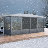 [12x18FT] Alora Large Luxury Outdoor All-Season Aluminum Solarium Sunroom With Polycarbonate Hardtop And Sliding Doors (SAK35948)