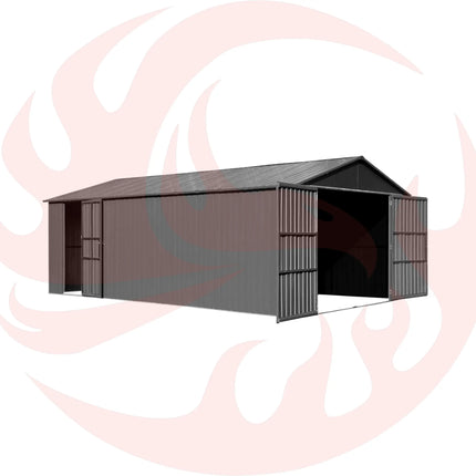Extra Large Outdoor Heavy Duty Metal Garage Shed With Lockable Doors (SAK14093) - Phoenix Fire Art Store