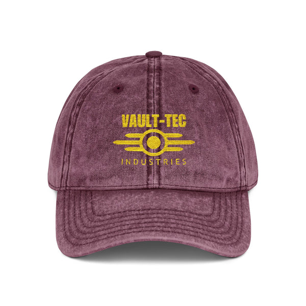 Vault-Tec Industries - Fallout Vintage Embroidered Cap - Retro Style Baseball Hat