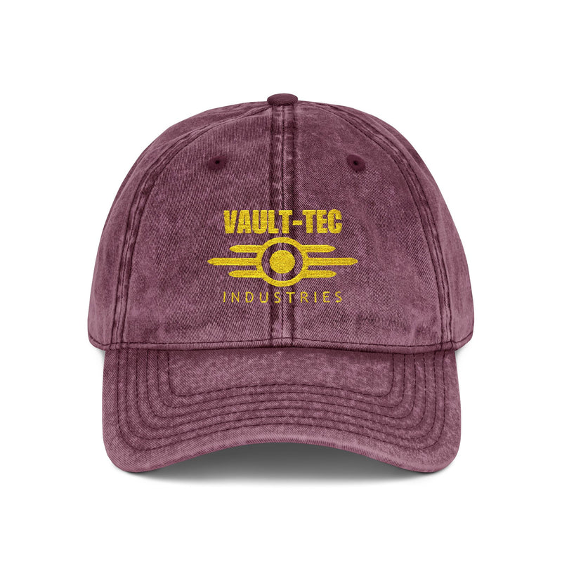 Vault-Tec Industries - Fallout Vintage Embroidered Cap - Retro Style Baseball Hat