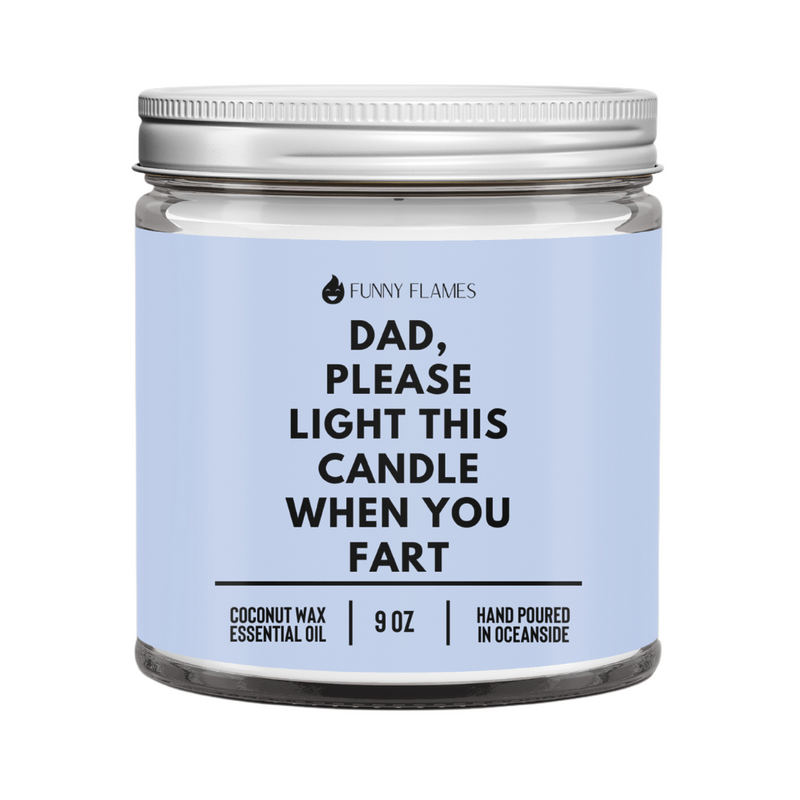 Funny Dad Candle - Watermint Scented 9oz Candle - Phoenix Fire Art Store