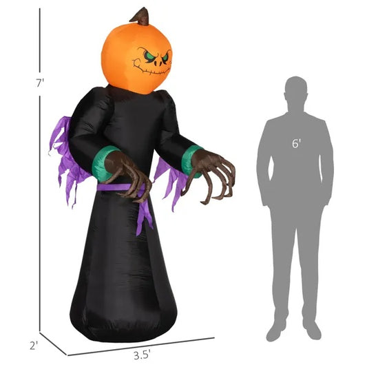 Standing Pumpkin Inflatable Halloween Decoration