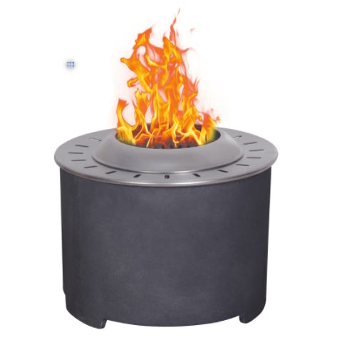 20.5 X 15 Dark Gray Concrete Texture Smokeless Fire Pit - Phoenix Fire Art Store