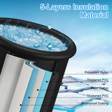 97Gal Ice Bath Tub With Cover for Cold Water Therapy, 660LBS Load Capacity 33.46x33.46x29.52in