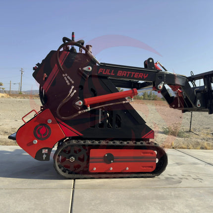 72V 16.4kWh Curiosity Mini Track Loader Skid Steer - Phoenix Fire Art Store