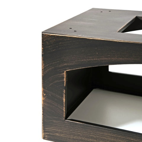 37 Inch Rectangular Metal Outdoor Wood Burning Fireplace - Phoenix Fire Art Store