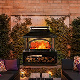 37 Inch Rectangular Metal Outdoor Wood Burning Fireplace - Phoenix Fire Art Store