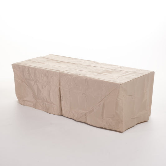 Patio Fire Pit Rectangular Wood Finish MGO Fire Table - 50,000 BT, Grey - Phoenix Fire Art Store