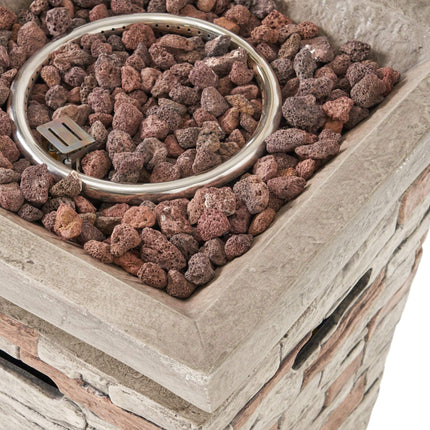 Alora 19" Outdoor 40K BTU Natural Stone Fire Column (SAK36771)