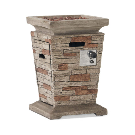 Alora 19" Outdoor 40K BTU Natural Stone Fire Column (SAK36771)