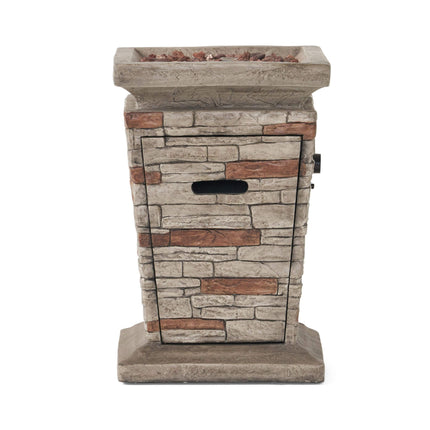 Alora 19" Outdoor 40K BTU Natural Stone Fire Column (SAK36771)