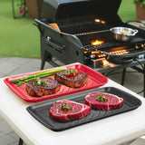 Plastic Serving Trays 17x10.35 Inch Anti-Slip Eating Food Trays 2-Pack