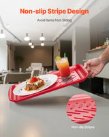 Plastic Serving Trays 17x10.35 Inch Anti-Slip Eating Food Trays 2-Pack