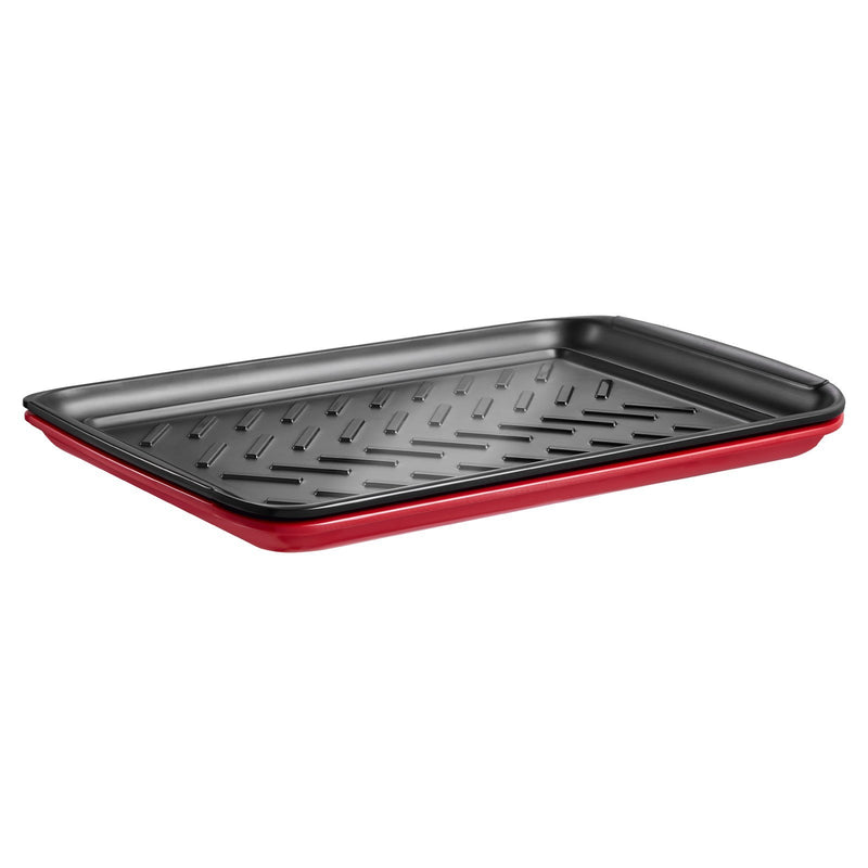 Plastic Serving Trays 17x10.35 Inch Anti-Slip Eating Food Trays 2-Pack