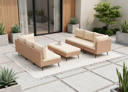 Axis 95.2" Coastal Outdoor Sectional Set, 8-Piece Pamapic