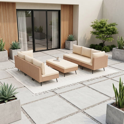 Axis 95.2" Coastal Outdoor Sectional Set, 8-Piece Pamapic
