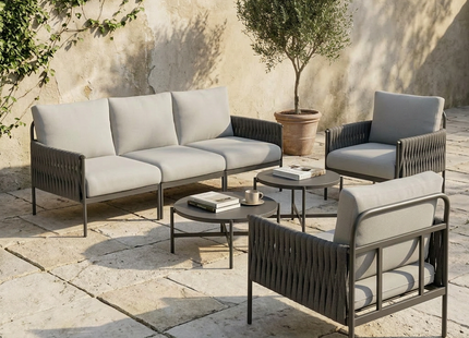 Axis Woven Rope Outdoor Sectional Set, 7-Piece Pamapic