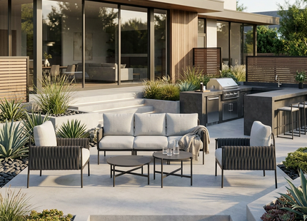 Axis Woven Rope Outdoor Sectional Set, 7-Piece Pamapic