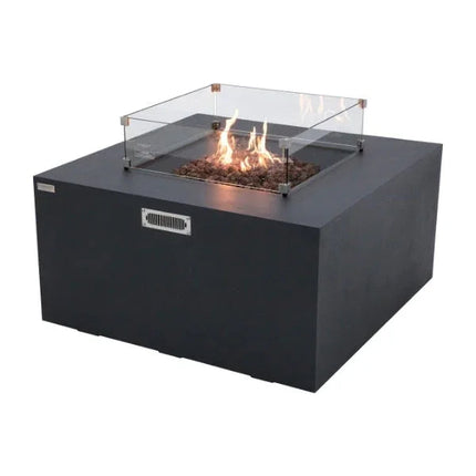 Elementi Rocky Fire Table With Propane Tank Drawer OFG310