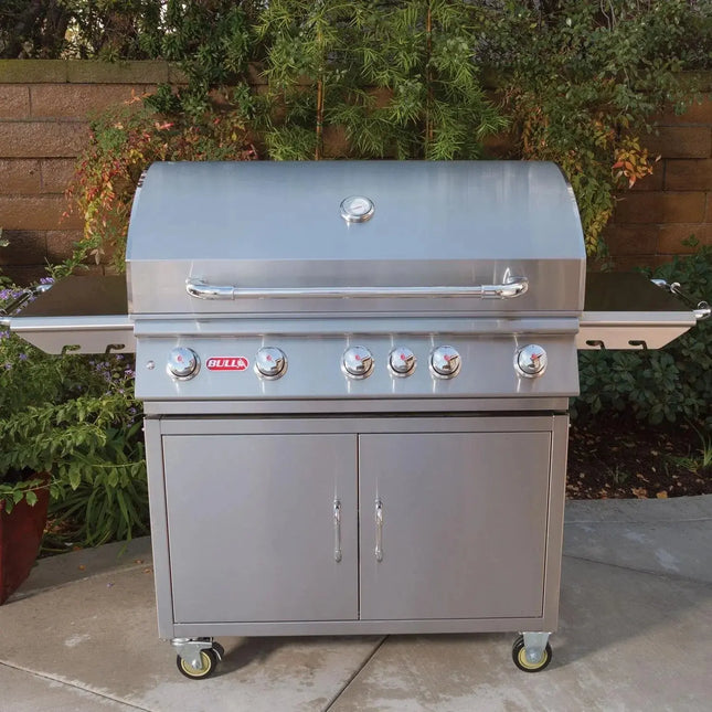 Bull Brahma 38-Inch 5-Burner Freestanding Gas Grill with Rear Infrared Burner - Phoenix Fire Art Store
