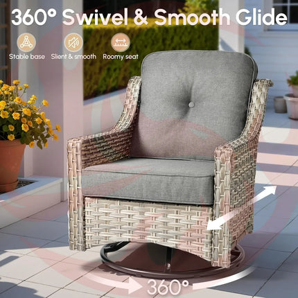 Outdoor Patio Furniture Set with Fire Pit Table-2