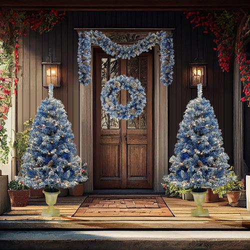 Pre-lit Christmas Tree 4-piece Set