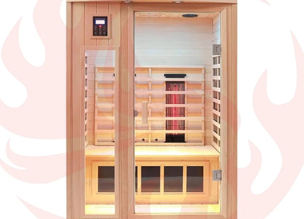 Thermora Premium 2-Person Low EMF FAR-Infrared Heat Wood Home Personal Spa Sauna With Ceramic Heaters, 1760W (SAK25714) - Phoenix Fire Art Store