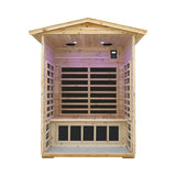 Thermora Luxury 2-Person Outdoor Low EMF Hemlock Infrared Sauna With Bluetooth And Chromotherapy Light (SAK97318)