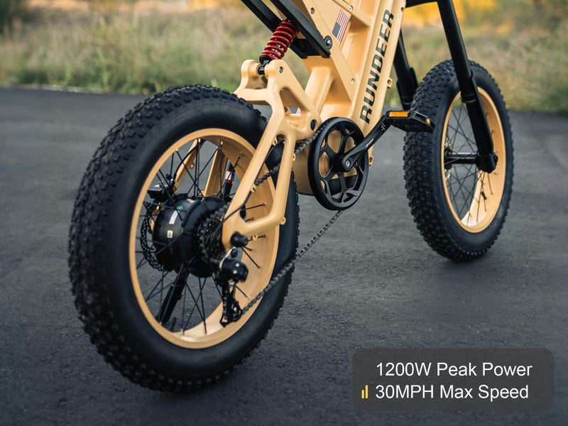 Rundeer Attack10 Off-Road Electric Bike - 1000W Beast Mode E-Bike for Trail Domination